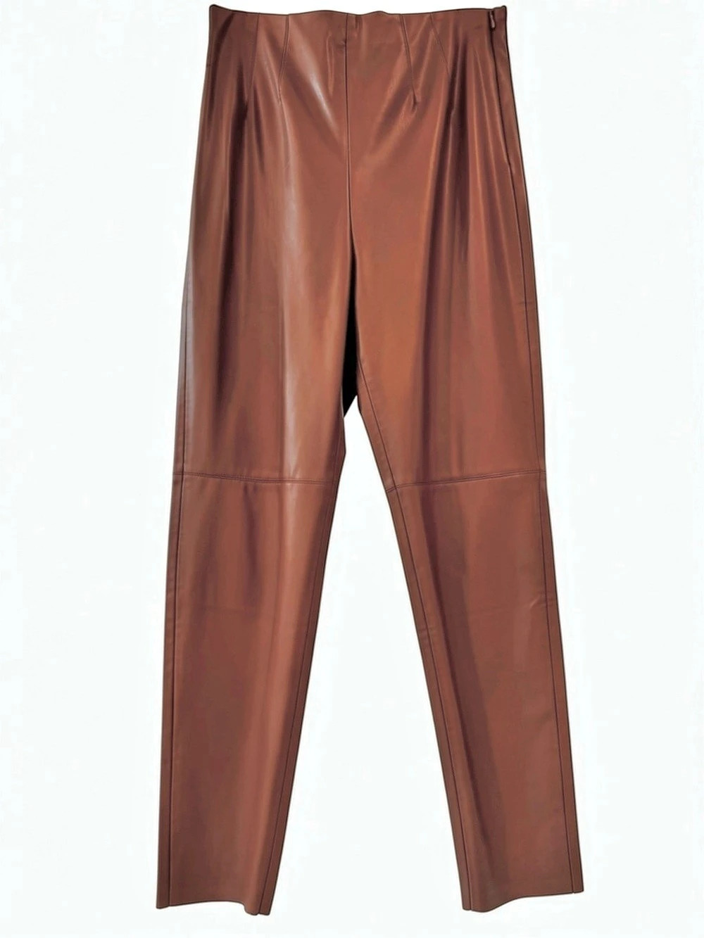 ZARA Brown Faux Leather-Look Skinny Pants